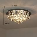 Round Crystal Chandelier Lighting Modern Flush Mount Ceiling Light Fixture (Model 24)