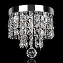 Round Crystal Chandelier Lighting Modern Flush Mount Ceiling Light Fixture (Model 11)