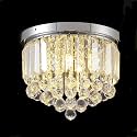 Round Crystal Chandelier Lighting Modern Flush Mount Ceiling Light Fixture (Model 8)