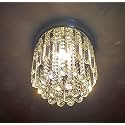 Round Crystal Chandelier Lighting Modern Flush Mount Ceiling Light Fixture (Model 18)