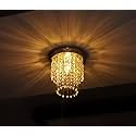 Round Crystal Chandelier Lighting Modern Flush Mount Ceiling Light Fixture (Model 4)