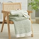 Amélie Home Chenille Knit Throw Blanket for Couch, Sage Green, 50"x60"