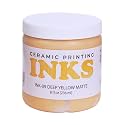 AMACO Ceramic Printing Ink, 8 oz. (236 mL), INK-09 Deep Yellow Matte