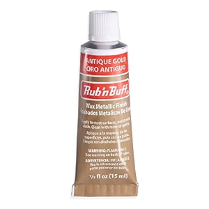 amaco rub 39n buff wax metallic finish antique gold 05-fluid ounce