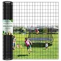 Amagabeli Black Coated Welded Wire Fence 2 inch x 3 inch 24inch x 50ft 16 Gauge Garden Fence Chicken Wire Fencing Roll PVC Vinyl Coating Metal Wire Flower Bed Dog Barrier Plant Poultry Netting Cage