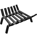 Amagabeli Black Wrought Iron Fireplace Log Grate 21 inch Wide Heavy Duty Solid Steel Indoor Chimney Hearth 3/4" Bar Fire Grates for Outdoor Kindling Tools Pit Wood Stove Firewood Burning Rack Holder