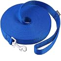 AmaGood Dog/Puppy Obedience Recall Training Agility Lead-15 ft 20 ft 30 ft 50 ft Long Leash-for Dog Training,Tie Out,Play,Safety,Camping (20 feet, Blue)