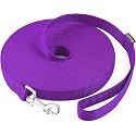 AMAGOOD Dog/Puppy Obedience Recall Training Agility Lead-15 ft 20 ft 30 ft 50 ft Long Leash-for Dog Training,Tie Out,Play,Safety,Camping (15Feet x 1Inch, Purple)