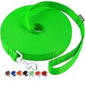 AmaGood Dog/Puppy Obedience Recall Training Agility Lead-15 ft 20 ft 30 ft 50 ft Long Leash-for Dog Training,Recall,Play,Safety,Camping (30feet, Green)