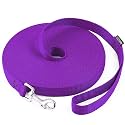 AmaGood Dog/Puppy Obedience Recall Training Long Dog Leash- 20 feet 30 feet 50 feet 15 feet Long Leash for Dogs Training,Recall,Play,Safety,Camping (Purple, 15 Foot (Pack of 1))