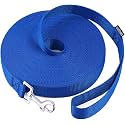 AMAGOOD Dog Leashes Heavy Duty 15ft 20ft 30ft 50ft 100ft Long Leashes-for Training,Tie Out(100Feet x 3/4Inch,Blue)