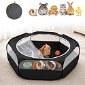 Amakunft Small Animal Pop-Up Playpen with Mesh Cover, 47'' x 23.6'' x 15'' Chicken Brooder Box, Play Pen Indoor Outdoor for Guinea Pigs, Bunny, Rabbits, Ferrets, Chinchillas, Kittens