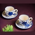 Amalfiee Sanaah Premium Ceramic Cup & Saucer Set – 6 Pieces | Handmade, Elegant & Durable | Microwave & Dishwasher Safe | Non-Toxic | Ideal for Tea, Coffee & Stylish Gifting