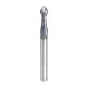 Amana Tool CNC ‘V’ Spiral Drills, 90 Degree End Mill, AlTiN Coating, 51652, 2-Flute x 1/4 Dia x 1/8 x 1/4 Shank x 2-1/2 Inch Long