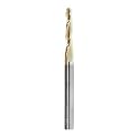 Amana Tool Up Cut Spiral CNC Router Bits for 2D/3D Carving, ZrN Coated, 46298, 1 Deg Tapered Angle Ball Tip 3/16 D x 3/32 R x 1 x 1/4 Shk x 3 Fl