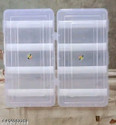 AMANDCO Multipurpose Plastic 2 Boxes Each Box with 4 Rod Stick for Women and Girls ,Organizer Case For Jewellery, Bangles Box, Lockable Vanity Box, ( Pack Of 2 ) Vanity Box
