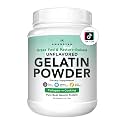 AMANDEAN Premium Gelatin Powder XL. Grass-Fed Beef Collagen Protein Supplement. Unflavored. Healthy Skin, Hair, Nails, & Gut. Paleo Friendly Cooking and Baking. 18 Amino Acids. Non-GMO.