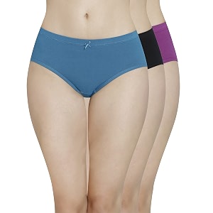 Amante Inner Elastic Cotton Hipster Panty Pack-