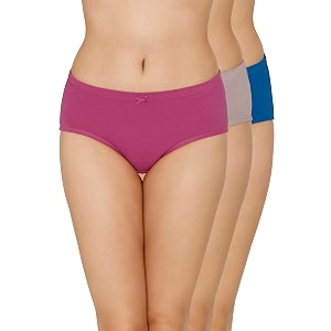 Amante Inner Elastic Cotton Hipster Panty Pack-