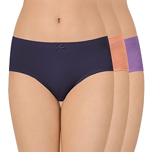 Amante Inner Elastic Cotton Hipster Panty Pack-