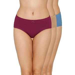 Amante Inner Elastic Cotton Hipster Panty Pack-