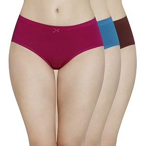 Amante Inner Elastic Cotton Hipster Panty Pack-