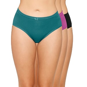 Amante Inner Elastic Cotton Hipster Panty Pack-