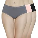 Amante Inner Elastic Cotton Hipster Panty Pack-