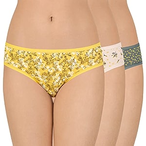 amante printed cotton low rise bikini panty packpack of 3