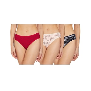 amante printed cotton low rise bikini panty packpack of 3
