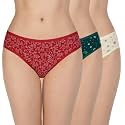 Amante Printed Cotton Low Rise Bikini Panty Pack(Pack of 3)