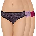 Amante Printed Cotton Low Rise Bikini Panty Pack(Pack of 3)