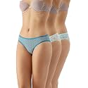 Amante Printed Cotton Low Rise Bikini Panty Pack(Pack of 3)