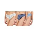 Amante Printed Cotton Low Rise Bikini Panty Pack(Pack of 3)