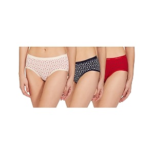 amante printed cotton low rise hipster panty packpack of 3
