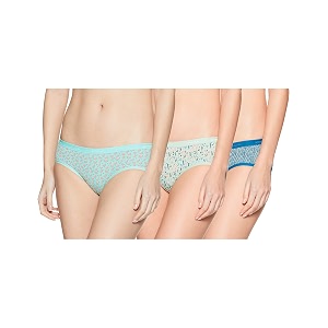 amante printed cotton low rise hipster panty packpack of 3