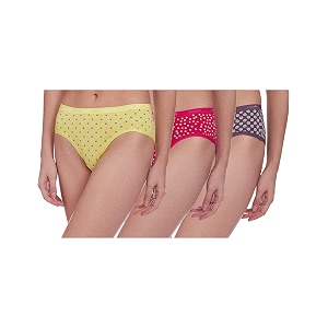 amante printed cotton low rise hipster panty packpack of 3