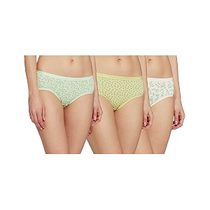 amante printed cotton low rise hipster panty packpack of 3