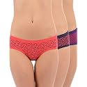 Amante Printed Cotton Low Rise Hipster Panty Pack(Pack of 3)