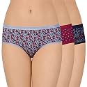 Amante Printed Cotton Low Rise Hipster Panty Pack(Pack of 3)