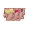 Amante Printed Cotton Low Rise Hipster Panty Pack(Pack of 3)