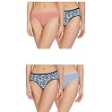 Amante Printed Cotton Low Rise Hipster Panty Pack(Pack of 3)