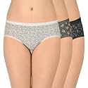 Amante Printed Cotton Low Rise Hipster Panty Pack(Pack of 3)
