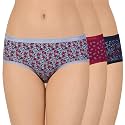 Amante Printed Cotton Low Rise Hipster Panty Pack(Pack of 3)