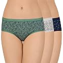 Amante Printed Cotton Low Rise Hipster Panty Pack(Pack of 3)