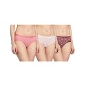 Amante Printed Cotton Low Rise Hipster Panty Pack(Pack of 3)