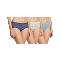 Amante Printed Cotton Low Rise Hipster Panty Pack(Pack of 3)