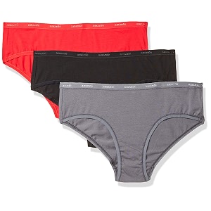 amante solid cotton low rise hipster panty packpack of 3