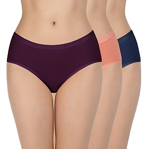 Amante Solid Cotton Low Rise Hipster Panty