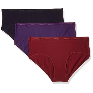 amante solid cotton low rise hipster panty packpack of 3